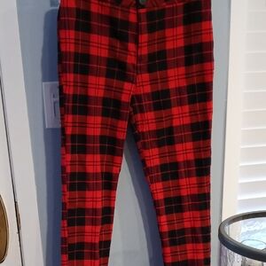 Red Plaid Pants